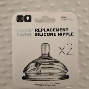 Como tomo Replacement Silicone Nipple Slow Flow x2